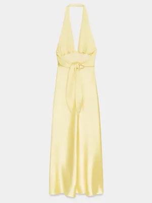 Nwt Zara Polka Dot Satin Effect Midi Dress Size S thumbnail 6