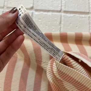 Zara striped knit cardigan in pink and cream thumbnail 5