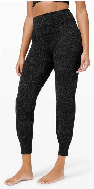Lululemon Align Jogger Pant 28" Wild Thing Cheetah Camo Deep Coal Size 6 Comfort thumbnail 1