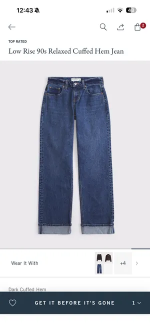 Low-Rise Abercrombie Jeans thumbnail 6