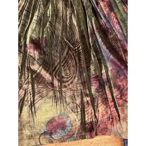 Apt 9 Velvet Tunic Sz. Medium Peacock Feathers Forest FairyGrunge Y2K Goblincore thumbnail 4