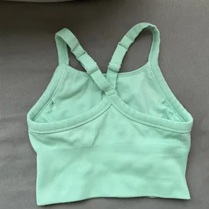 Alo Yoga Seamless Ribbed Favorite Bra Tank Spearmint XS thumbnail 6