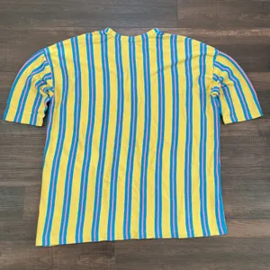 Free People FP Beach Daya Striped Tunic Dress Yellow Blue Pink Oversized M Boho thumbnail 4