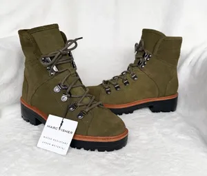 Marc Fisher Women's Iston Boots "Dark Green Suede" Size 6.5 thumbnail 1
