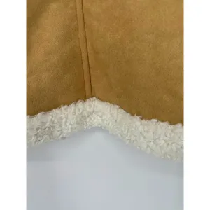 TUCKERNUCK Hyacinth House Tan Faux Suede‎ Shearling Crosby Vest M Boho Western thumbnail 7