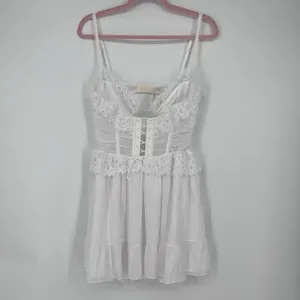 For Love & Lemons Farmhouse Slip Dress Size Large-White thumbnail 3