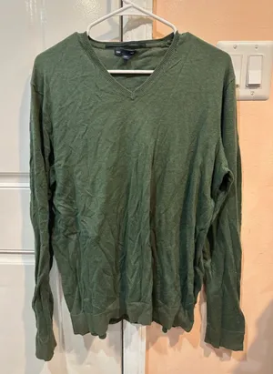 GAP Olive Green V-Neck Sweater thumbnail 1