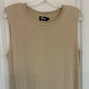 ZYIA Active Monterey Womens S Warm Sand Sleeveless Midi Tank Dress Side Slits thumbnail 4