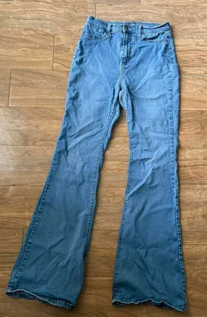 Women's Light Blue Flare Jeans thumbnail 1