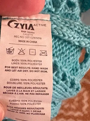 ZYIA Teal Crochet Knit Swim Coverup thumbnail 3