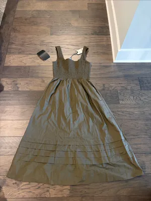 New With Tags Tuckernuck Olive Cotton Tiernan Dress Sz S thumbnail 8