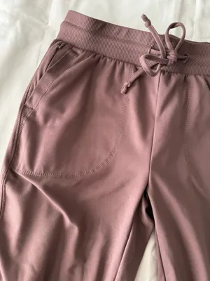 Mauve Colored Tie Waist Joggers thumbnail 4