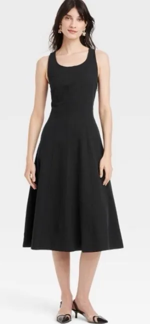 🆕 A New Day Corset Midi A-Line Dress Black Size 4 thumbnail 1