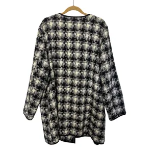 Old Navy Navy White Houndstooth Wool Blend Cardigan Jacket XXL Classic Pockets thumbnail 2