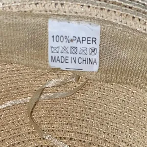 Wide‎ Brim Paper Straw Sun Hat Beige Black Organza Ribbon Bow Adjustable thumbnail 6