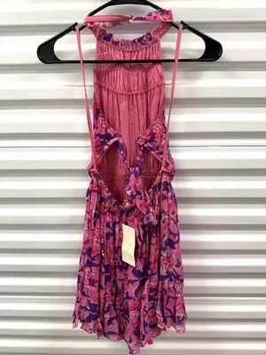 Rococo Sand Lei 1844 Short Dress Bubblegum Pink Purple Womens Size Small thumbnail 5