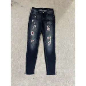 Judy Blue‎ Skinny Fit Bandana Cut Outs Size 3/26 Dark Wash thumbnail 2