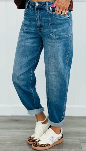 Judy Blue High Waist Soft Barrel Stitch Thru Pocket Jeans Size 9/29 thumbnail 1