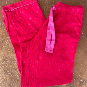 Pink Victoria's Secret straight leg loungewear pants with elastic waistband and drawstring sz xs thumbnail 1