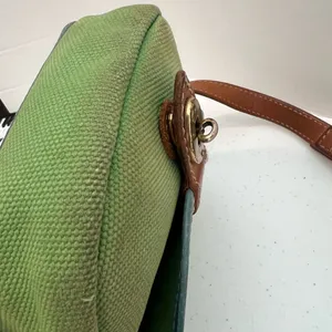 Fossil Austin Flap Bag Messenger Green Leather Adjustable Crossbody thumbnail 7