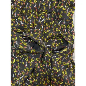 Free People Romper Womens Black Floral Leaf Print Open Back Flutter Sleeve 12 thumbnail 12