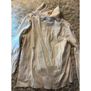Lauren Ralph Lauren‎ Cream Button Shoulder Mock Neck Long Sleeve Top XL Cotton thumbnail 3