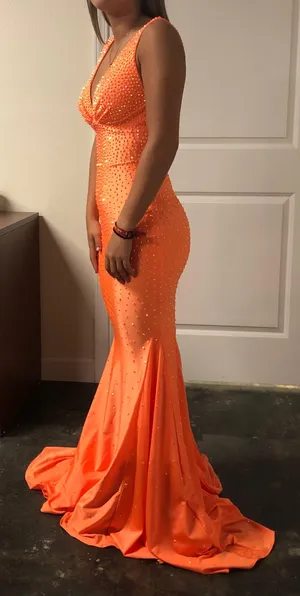 Johnathan Kayne 9213 Crystal Studded Empire Waist Fitted Mermaid Gown thumbnail 7