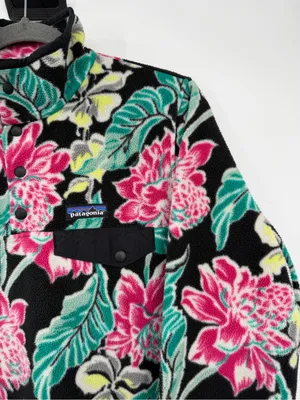 Patagonia Synchilla Snap-T Fleece Women S Manoa Black Floral MOBK SP15 thumbnail 5