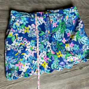 Lilly Pulitzer Vibrant Blue Floral Mini Skirt thumbnail 6