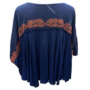 Free People Size Medium Beautiful‎ Bold Embroidered Love Letter Top Tee thumbnail 5