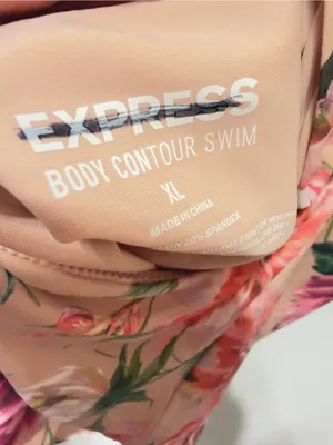 Express Body Contour Lace Up Strappy One Piece Floral Swimsuit size XL thumbnail 12