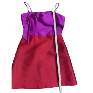 Anthropologie Hutch‎ Serena Bow Mini Dress Pink Red Sz 4 thumbnail 9