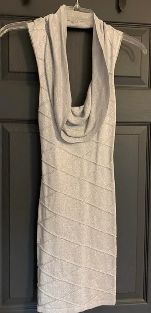 Arden B Sparkly Light Gray Dress thumbnail 1