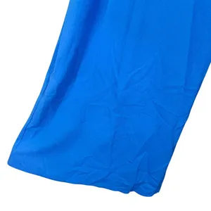 NWT Lumiere Smocked Halter Solid Wide Leg Jumpsuit Blue Boho Summer Size M thumbnail 3