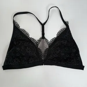 Victoria's Secret L Large Bralette Bra Body By Black Lace Unlined Sheer Mesh thumbnail 3