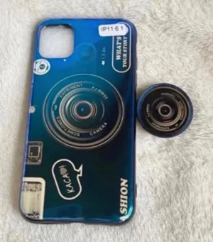 Camera pattern iphone 11 case Blue thumbnail 1