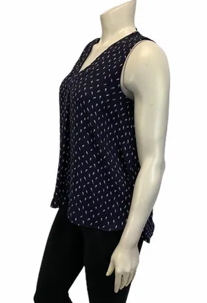 Ann Taylor Medium Sleeveless Top Blouse Blue thumbnail 3