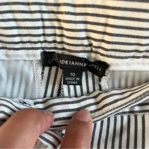 Adrianna Papell Women's 10 Straight Leg‎ Pinstripe Dark Grey/White Work Pants thumbnail 9