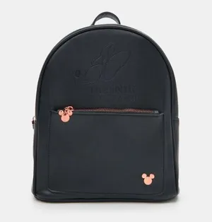 Disney Minnie Mouse Faux Leather Mini Backpack Black Licensed NEW thumbnail 1