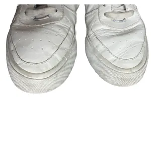 Reformation Harlow white leather blue floral sneakers size 8 thumbnail 5