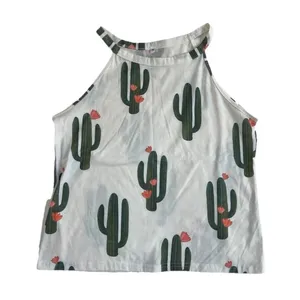 Women’s Cactus Tank Top M Casual Desert Festival Boho Summer Tropical Vacation thumbnail 1