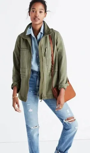 ✨Madewell Fleet Olive Sz XXS Jacket✨ thumbnail 1