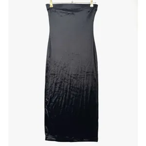 TCEC Couture Black Velour Strapless Maxi Dress Women L Bodycon Formal Evening thumbnail 2