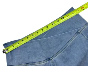 Halara Flex Crossover Side Pocket Washed Stretchy Knit Denim Work Legging thumbnail 6