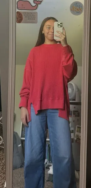 American Eagle Waffle Knit Sweater thumbnail 1