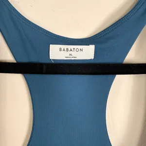 Babaton Aritzia‎ Womens XL Teal Racerback Cropped Tank Top Scoop Neck Stretch thumbnail 3