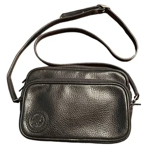 Hunting World Black Leather Crossbody Bag thumbnail 1