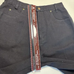 Penny Lane Jeans Women's Black Denim Shorts Size 14 100% Cotton Mid Rise Casual thumbnail 11