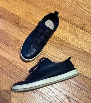 Ecco All Leather Sneakers Casual Low-Top classic preppy minimalist Black unisex sz 40 thumbnail 1