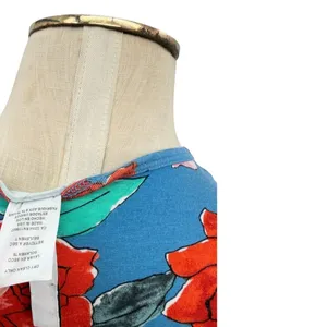 Rachel Pally Wildflower Long Sleeveless Caftan Floral Maxi Dress Blue Size Small thumbnail 10